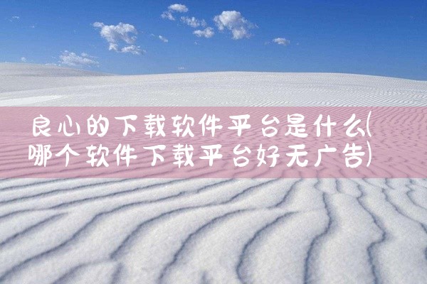 良心的下载软件平台是什么