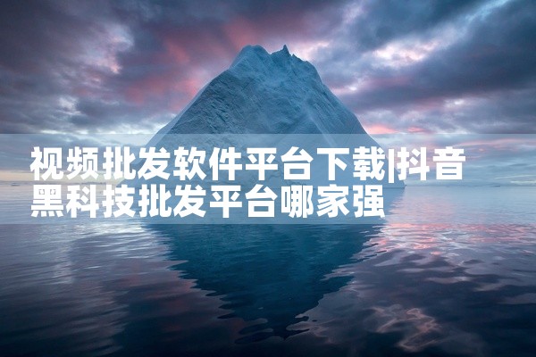 视频批发软件平台下载