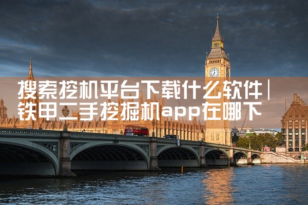 搜索挖机平台下载什么软件